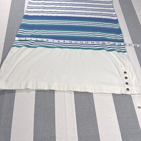 Nautical Breton Stripe Cotton Shift Dress Boat Neck Coastal Preppy XL - Picture 6 of 11